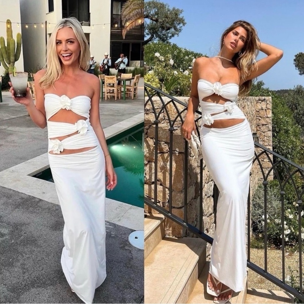 MAYGEL CORONEL Veranera Floral Maxi Dress in Off White O/S